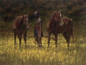 Indian Paintings | French & Indian War | Horses | Oil Painting | Doug Hall | Artist