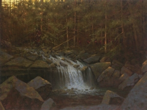 Indian Paintings | French & Indian War | Oil Painting | Waterfall | Doug Hall | Artist