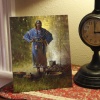 Girl in a Blue Dress by Doug Hall - Tile