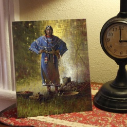 Girl in a Blue Dress by Doug Hall - Tile