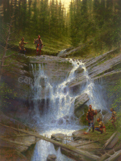 Gathering at the Falls by Doug Hall 026 48x36