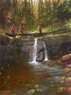 Stone Bridge Crossing by Doug Hall 003 40x30