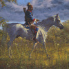 Mounted Warrior by Doug Hall 18x24 Oil on Canvas