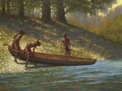 Warriors on the Wabash by Doug Hall - 156 - 30x40 Oil on Canvas