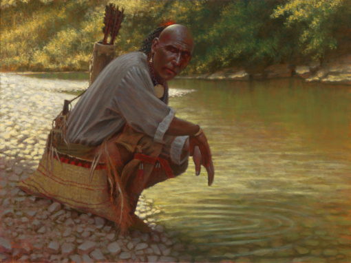 Woodland Ancestor by Doug Hall - 162 - 30x40 Oil on Canvas