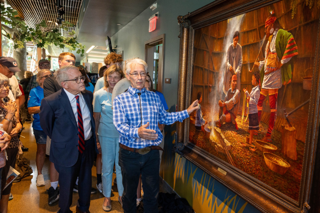 Sheltowee, Son of Blackfish by Doug Hall with Ohio Governor Mike DeWine