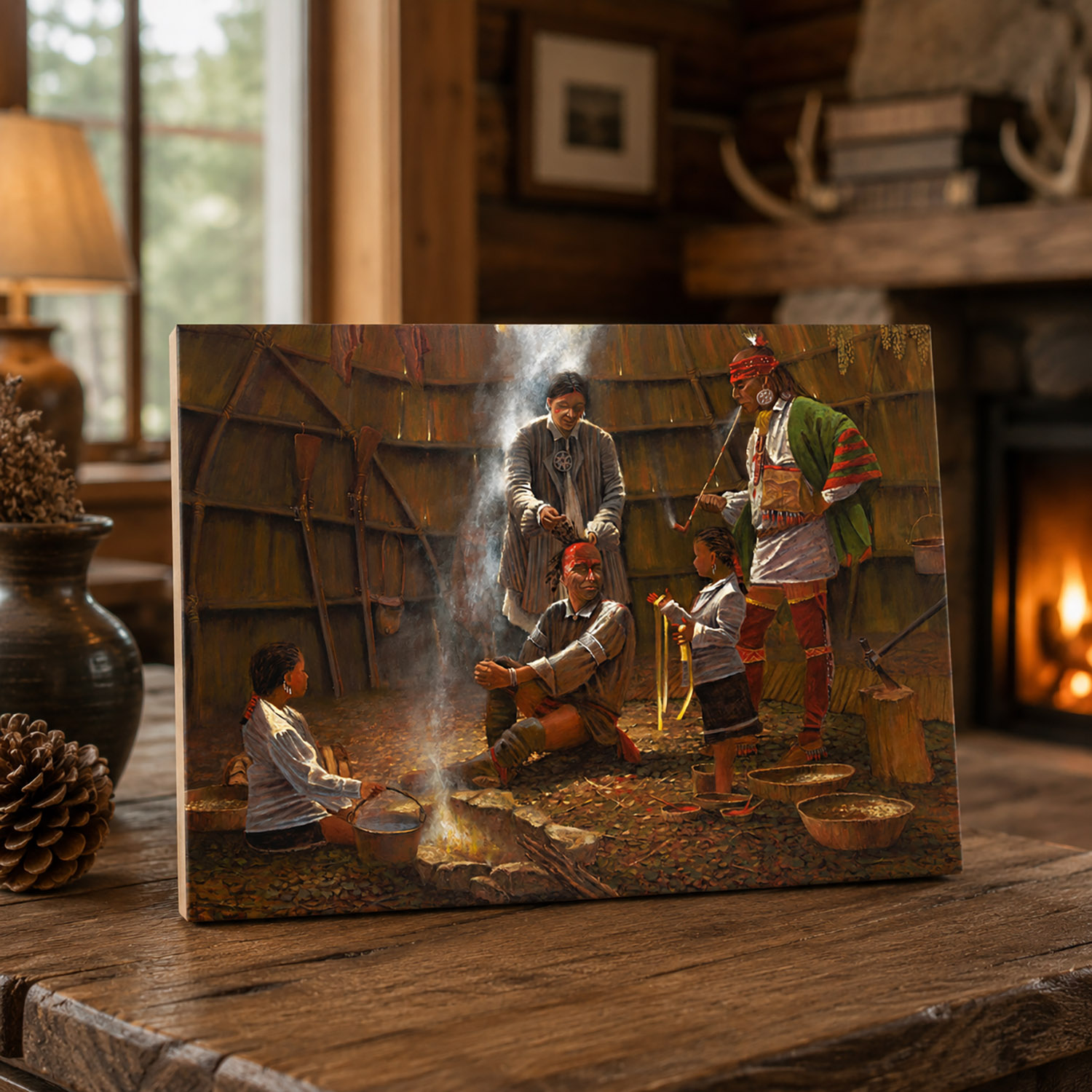 Sheltowee, Son of Blackfish by Doug Hall - 182 Tile Square Room